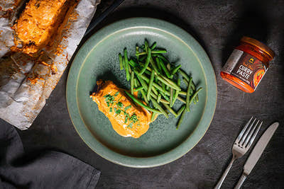 Thai Baked Salmon with Red Curry