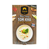 Packaging of SIAM Thai Soup Tom Kha on a wooden background